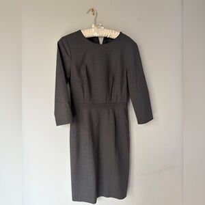 J. Crew Charcoal Gray Midi Sheath Dress